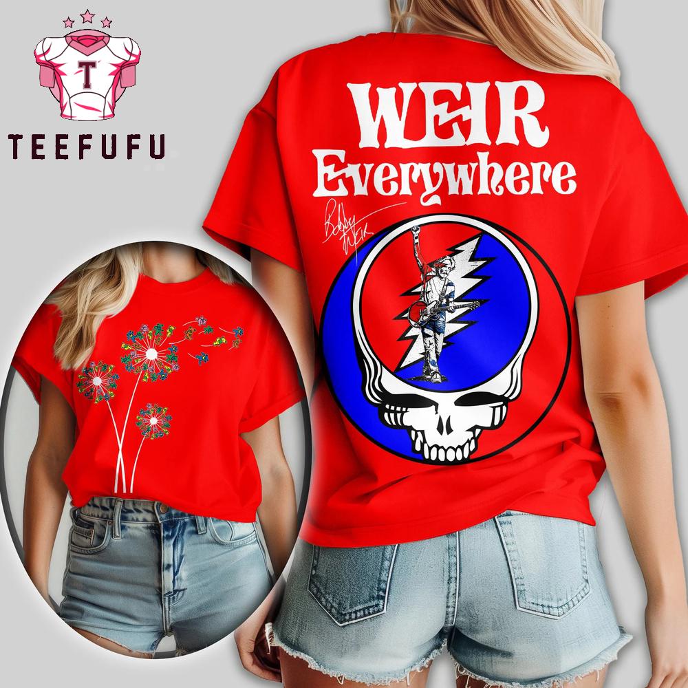 Grateful Dead Weir Everywhere 2025 Red T Shirt