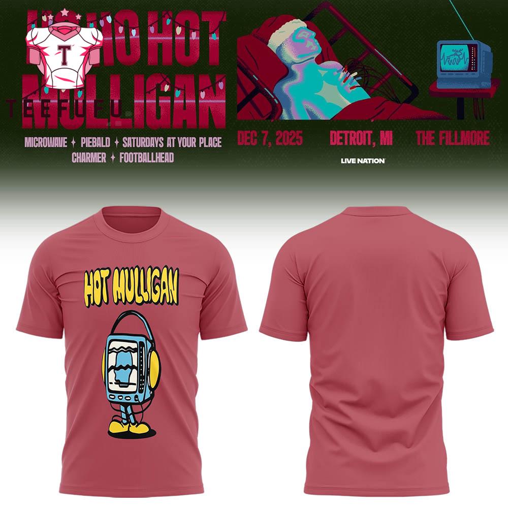 Hot Mulligan The Fillmore Detroit Event 2025 Limited Pink T Shirt