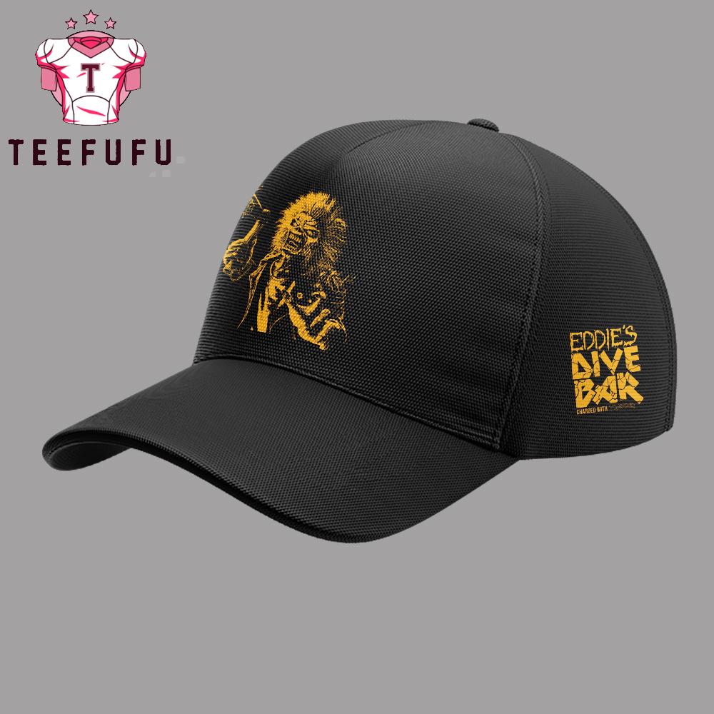 Iron Maiden Run For Your Lives World Tour 2025 Eddies Dive Bar Baseball Cap