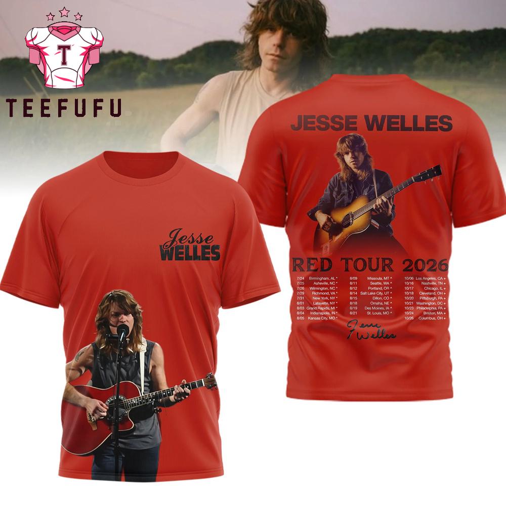 Jesse Welles Red Tour 2026 T Shirt