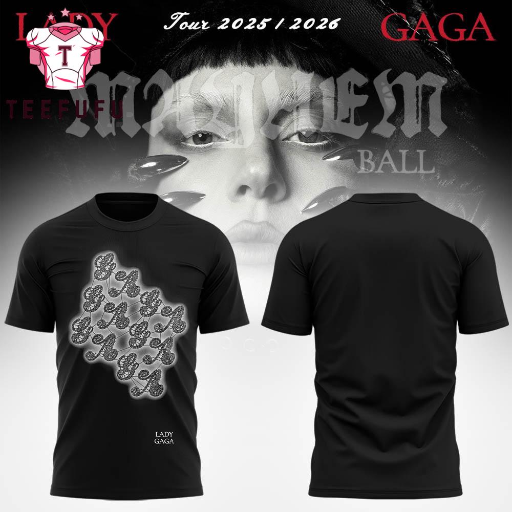 Lady Gaga The Mayhem Ball Tour 2026 Black T Shirt