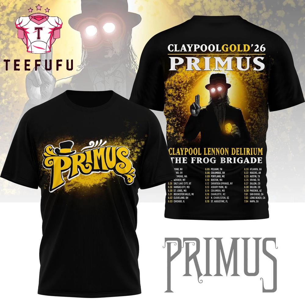 Primus Claypool Gold 2026 T Shirt
