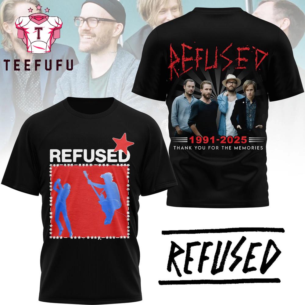 Refused 1991-2025 Thank You For The Memories T Shirt