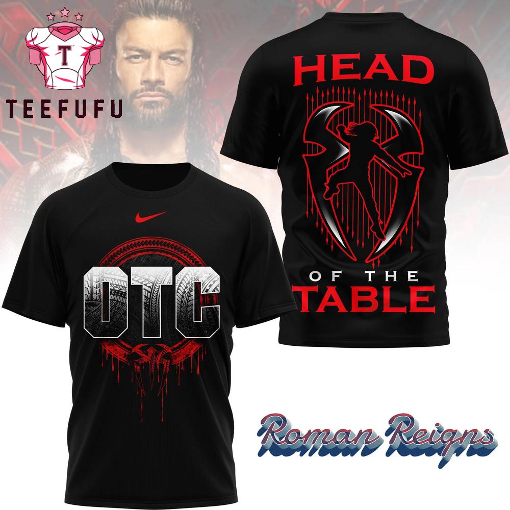Roman Reigns Head of the Table 2026 Black T Shirt