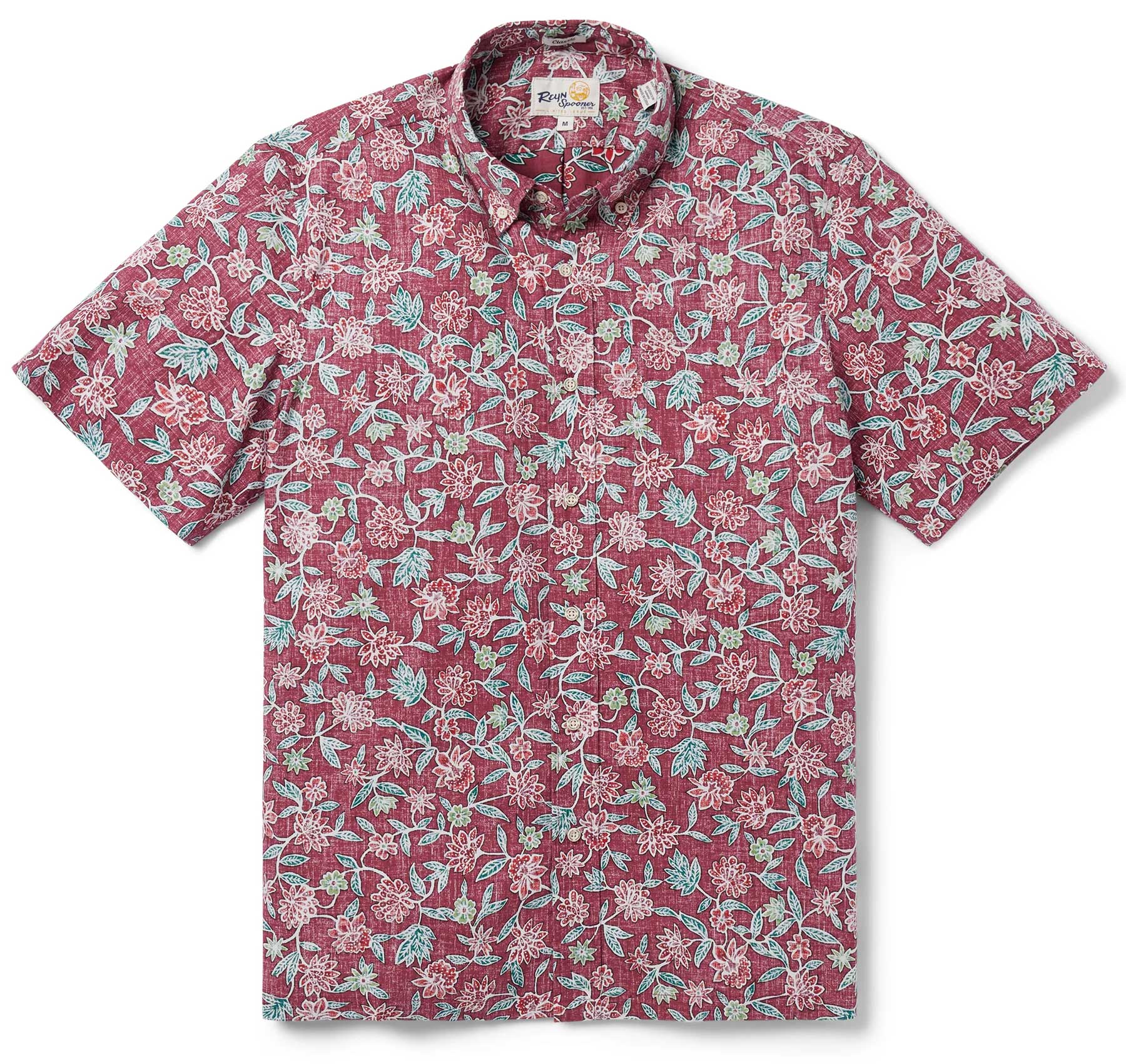 Sentosa - Cranberry Short Sleeve Hawaiian Shirt