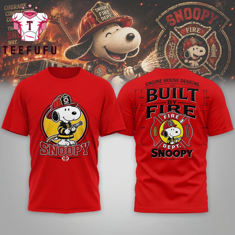 Snoopy Fire Dept 2026 Red T Shirt