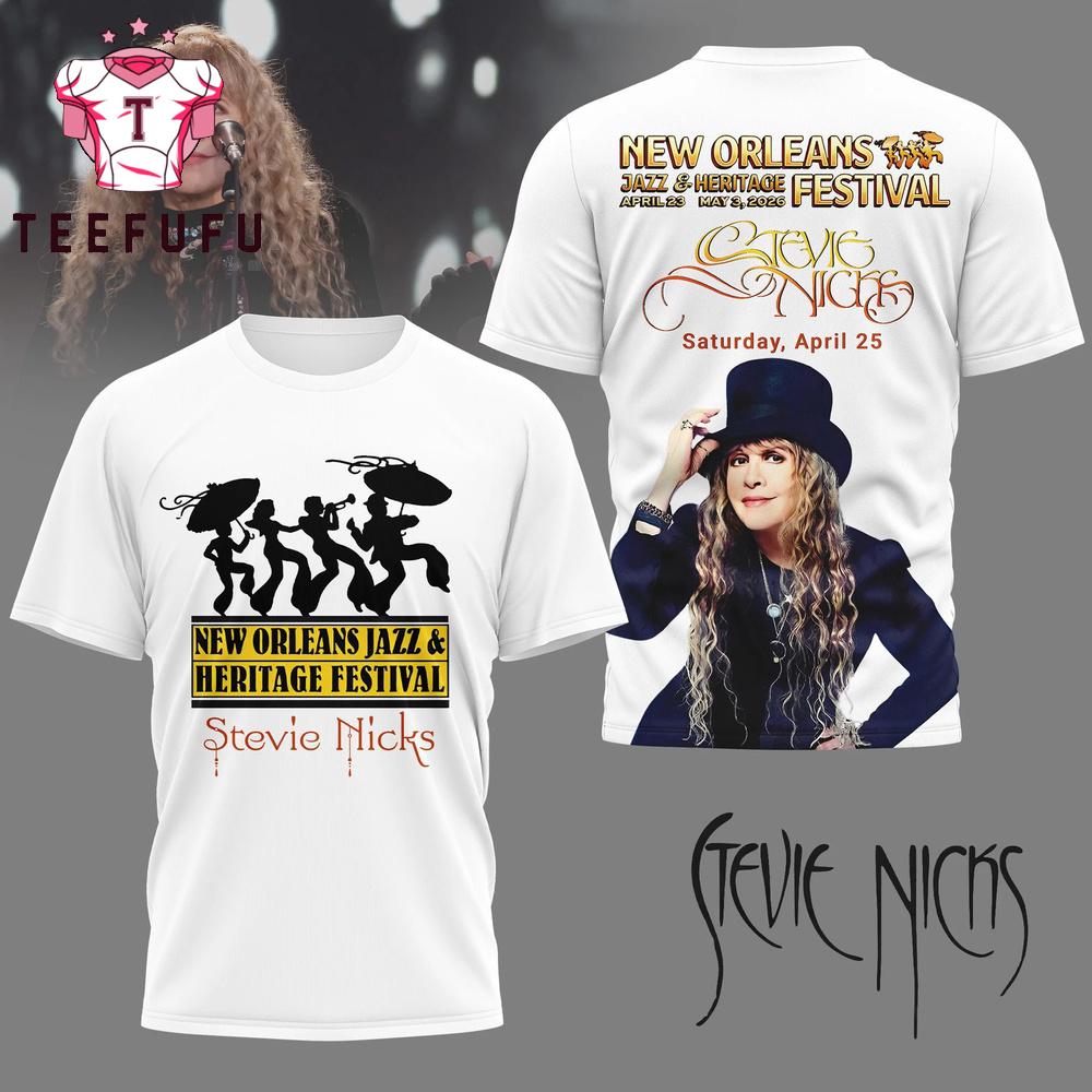 Stevie Nicks 2026 Festival Graphics White T Shirt