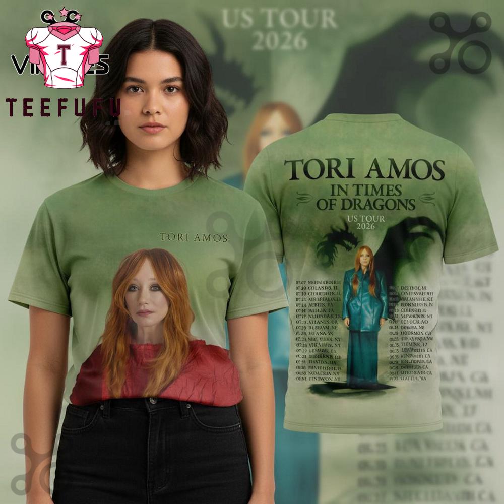 Tori Amos In Times of Dragons US Tour 2026 3D Shirt