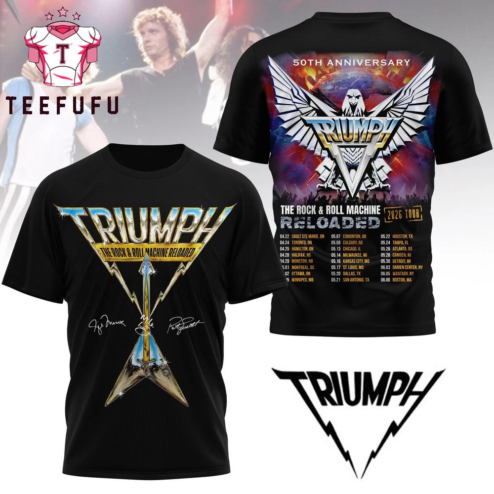 Triumph 50th Anniversary 2026 Tour T Shirt