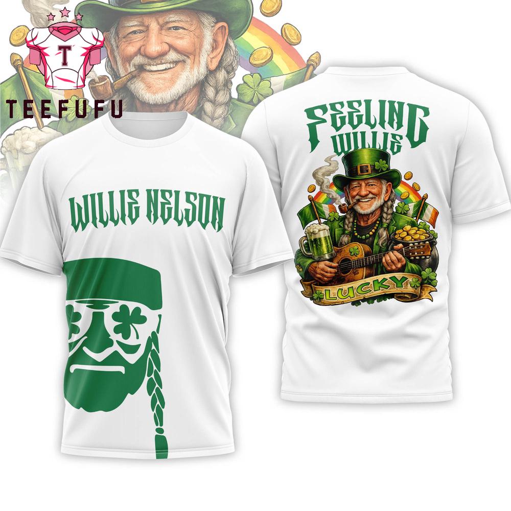 Willie Nelson 2026 St Patrick Days White T Shirt